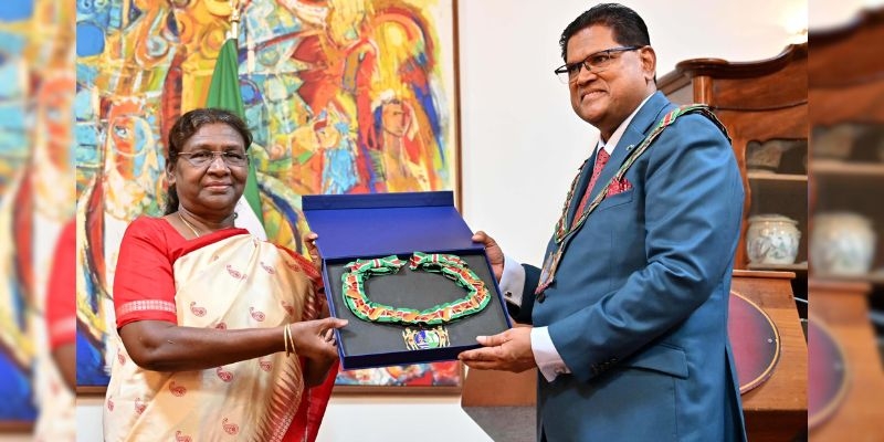 Pratahkal-The Grand Order of the Chain of the Yellow Star-President Murmu receives Suriname's highest civilian award