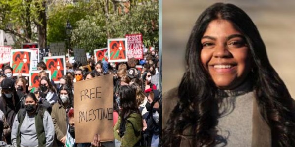 इजरायल के खिलाफ प्रदर्शन करने पर अमेरिका में गिरफ्तार हुई भारतीय छात्रा